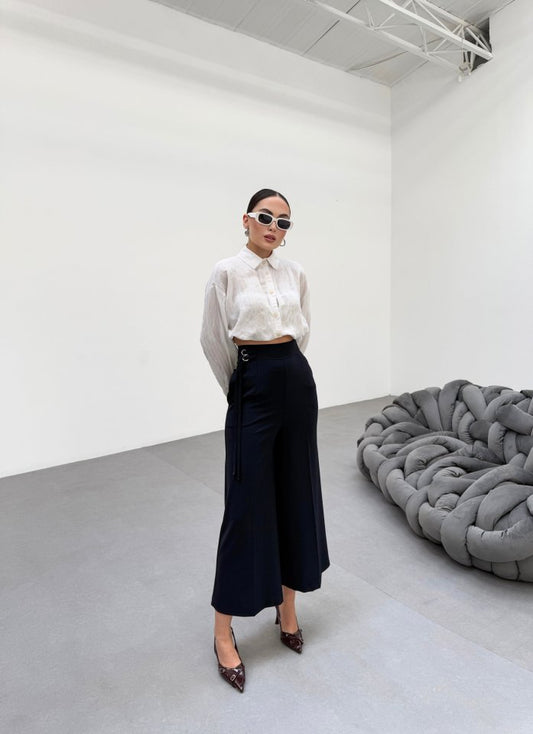 230 Gr Poly Viscose Full Lycra Metal Toka Aksesuarli Pantolon