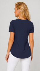 Kadın Yırtmaç Detaylı Viskon Kumaş Bluz