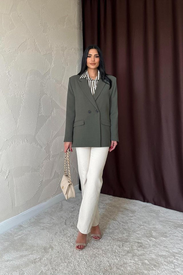Haki Blazer Ceket