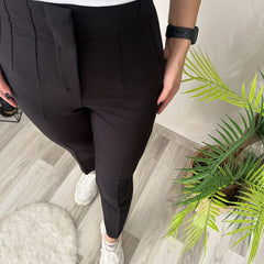 Kadın üste Oturan Paçası Bilek üzerinde Biten Krep Kumaş Pantolon 36 (S) - 50 (5XL)