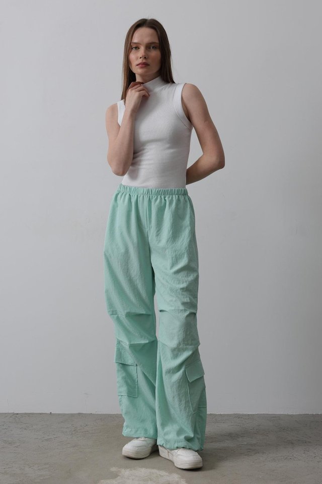 Paraşüt Cargo Pantolon - Mint