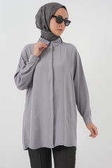 Uzun Gömlek Tunik 5945 - Gri