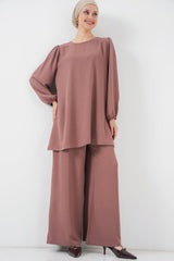 Ayrobin Tunik Pantolon Alt Üst Takım 6712 - Beyaz