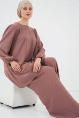 Ayrobin Tunik Pantolon Alt Üst Takım 6712 - Beyaz