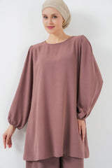 Ayrobin Tunik Pantolon Alt Üst Takım 6712 - Beyaz