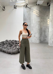 230 Gr Poly Viscose Full Lycra Metal Toka Aksesuarli Pantolon